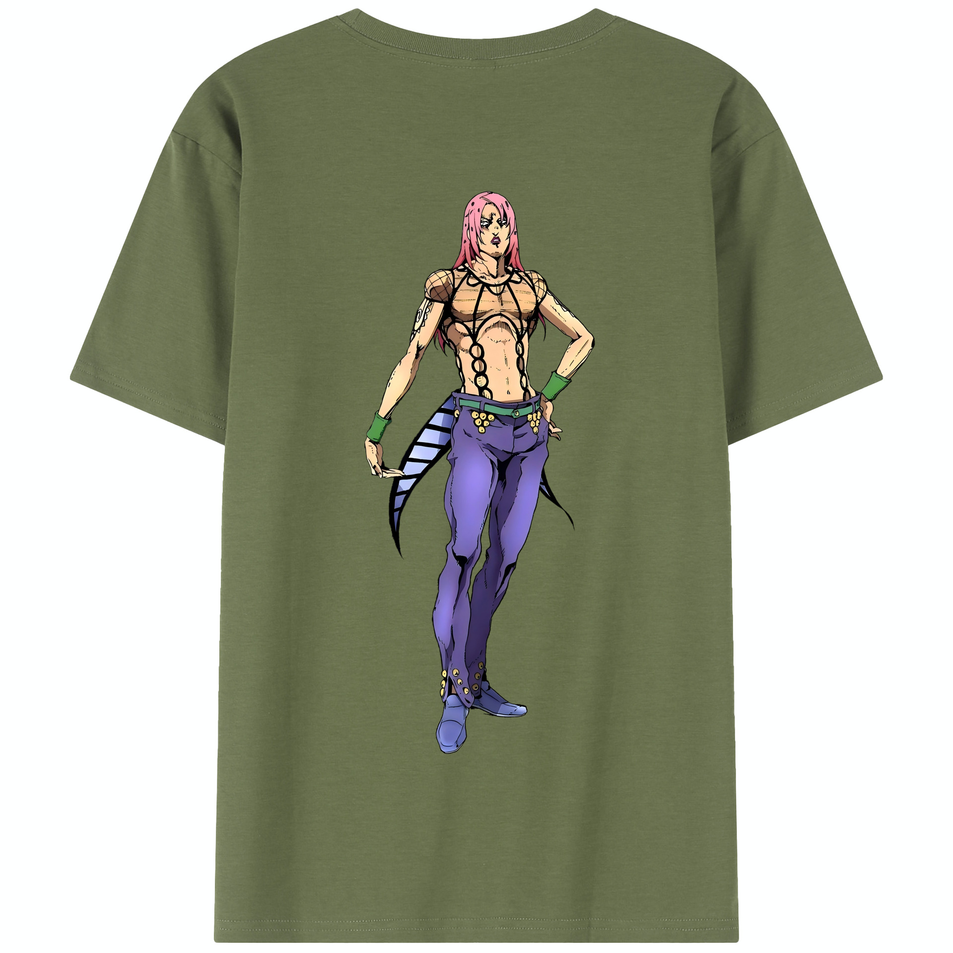 （画像用） ジョジョの奇妙な冒険 ビネガー?ドッピオ JoJo's Bizarre Adventure Vinegar Doppio 綿100％半袖Tシャツ（背面プリント）